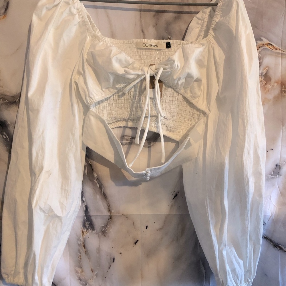 White off shoulder top